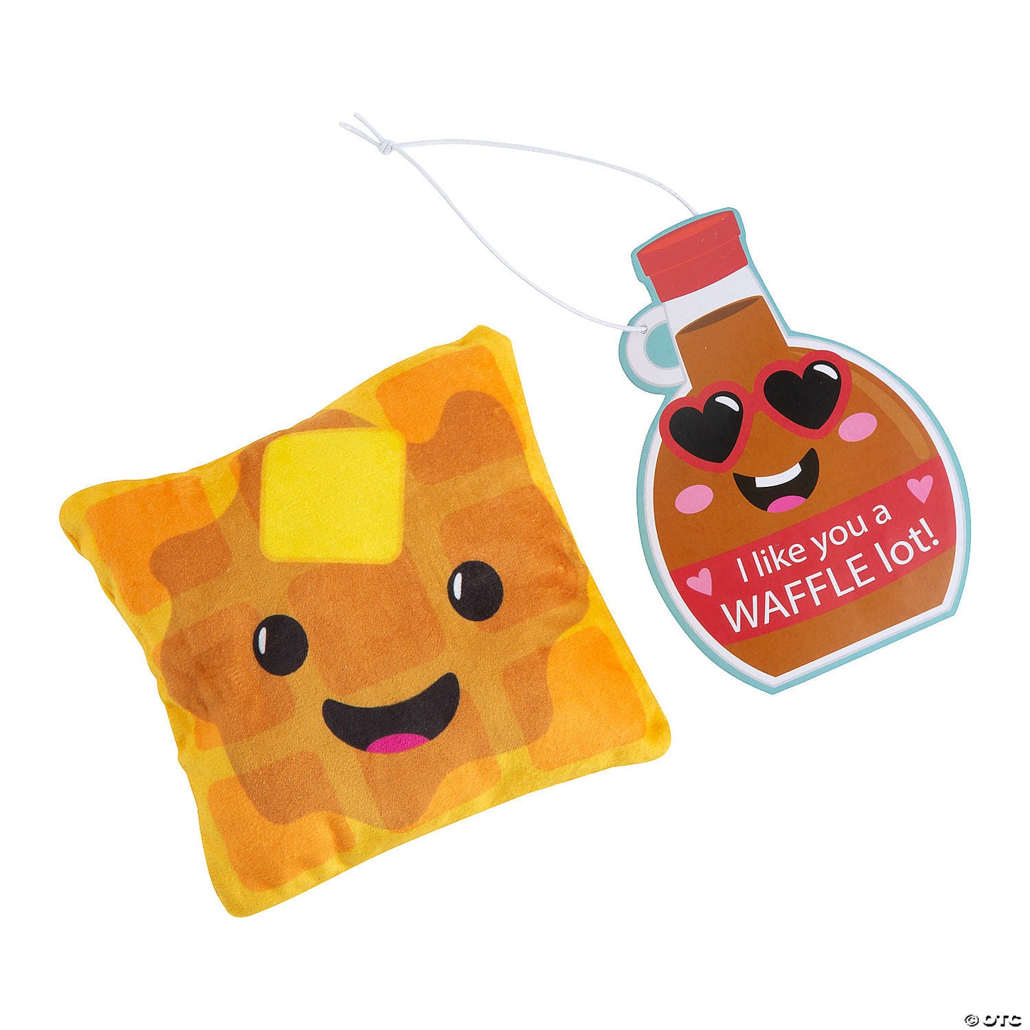 5" Stuffed Waffle Valentine Exchanges with Syrup Card for 12