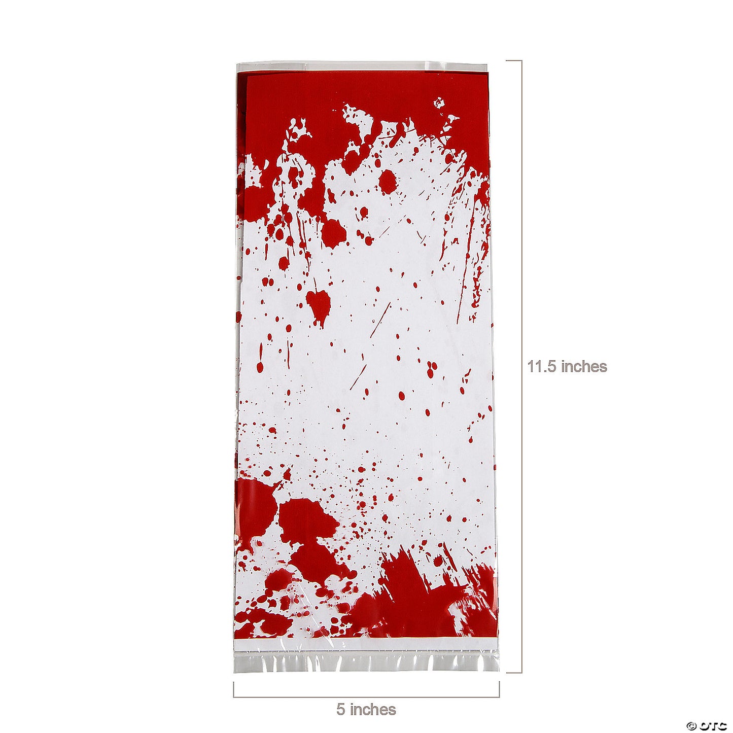 5" x 11 1/2" Halloween Horror Party Bloody Cellophane Bags - 12 Pc.
