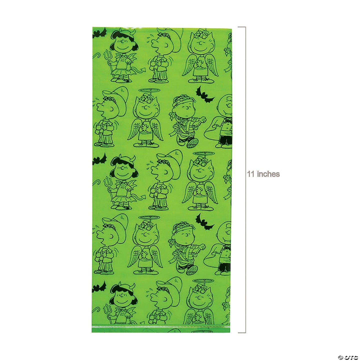 5" x 2 1/2" x 11 1/2" Small Peanuts® Halloween Cellophane Treat Bags - 12 Pc. | USA Decoration®