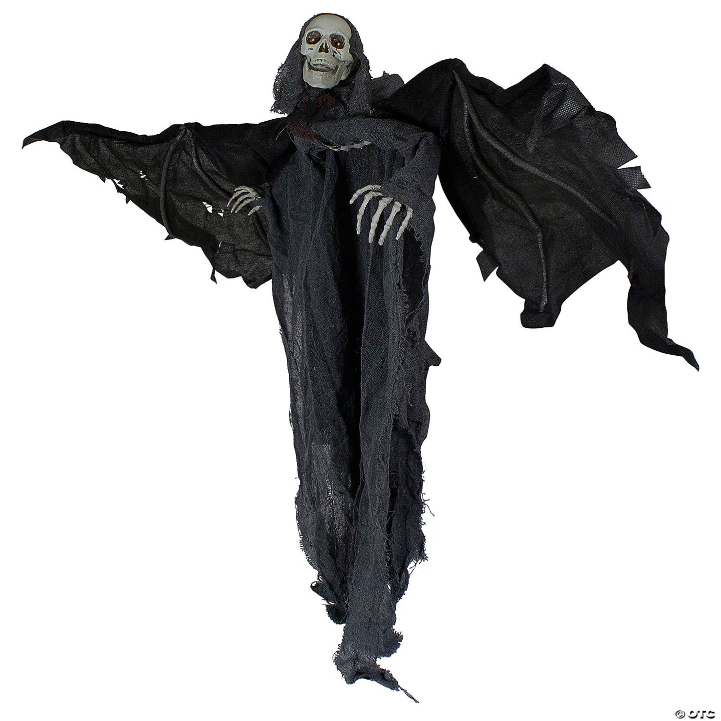 50" Animated Hanging Winged Grim Reaper with LED Eyes Halloween Decoration | USA Decoration®