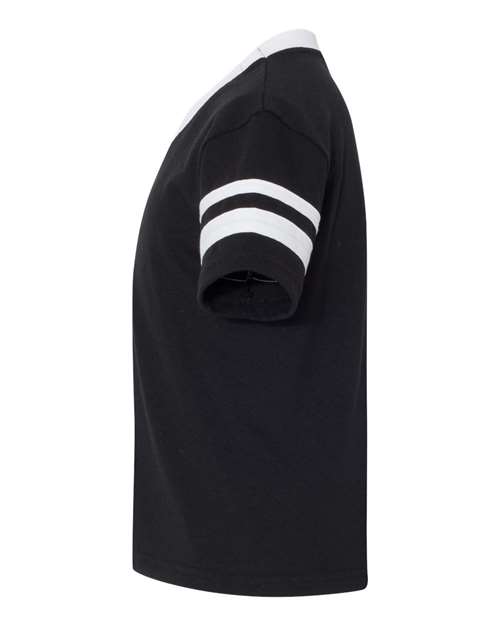 Youth V-Neck Jersey with Striped Sleeves | USA Decoration