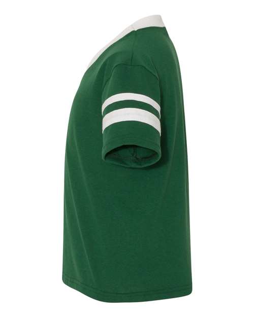 Youth V-Neck Jersey with Striped Sleeves | USA Decoration