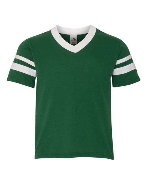 Youth V-Neck Jersey with Striped Sleeves | USA Decoration