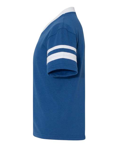 Youth V-Neck Jersey with Striped Sleeves | USA Decoration