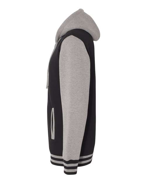 Heavyweight Varsity Full-Zip Hooded Sweatshirt | USA Decoration