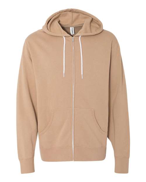 Lightweight Full-Zip Hooded Sweatshirt | USA Decoration