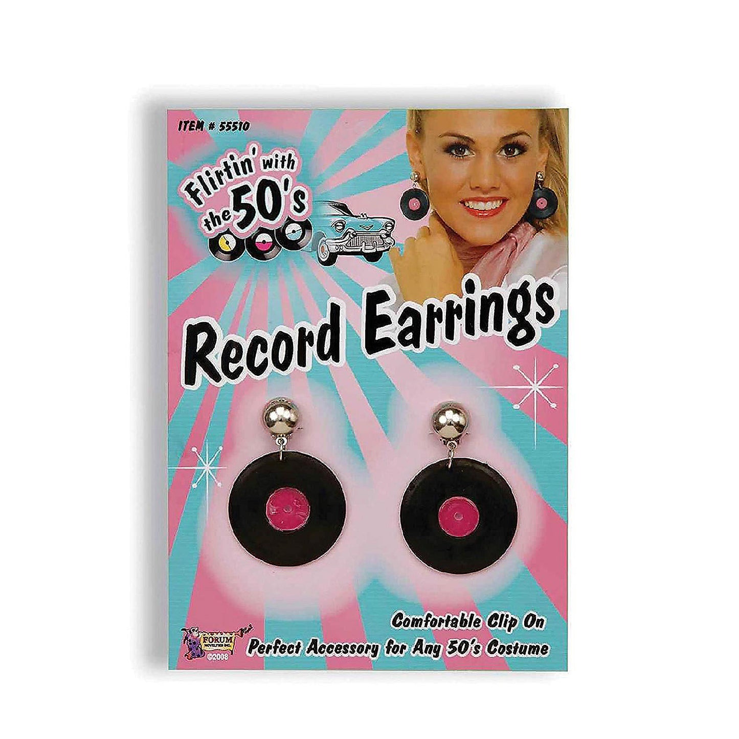 50's Record Costume Earrings