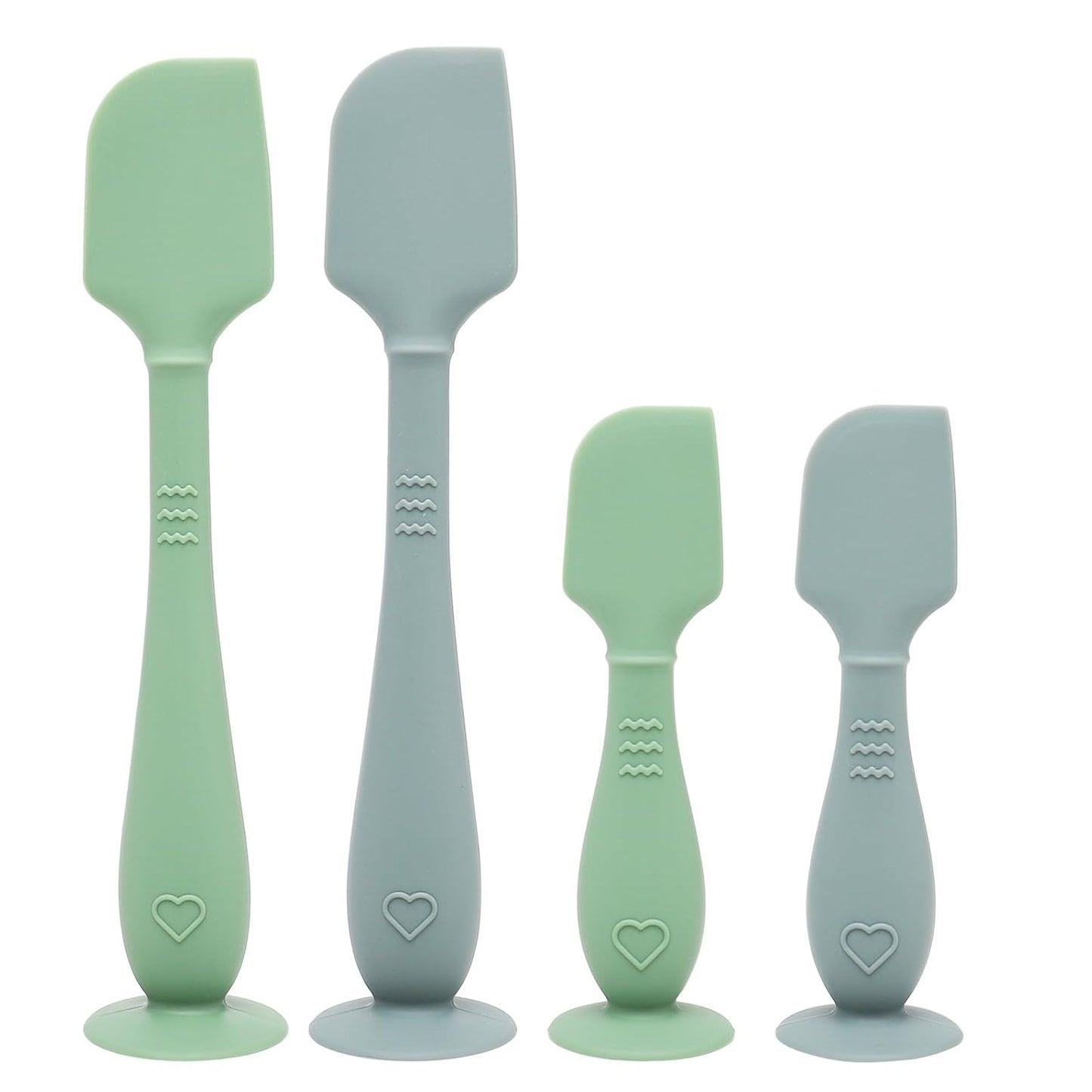 Baby Diaper Cream Spatula 4-Pack Soft Silicone Butt Paste Applicators with Suction Base
