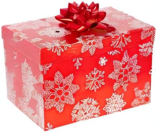 Automatic Christmas Tree Watering System Device, Santa’s Tree Helper Keeps Your Christmas Tree Healthy and Fresh, Refillable 2.5 gallons Capacity Box - Red/Snowflakes