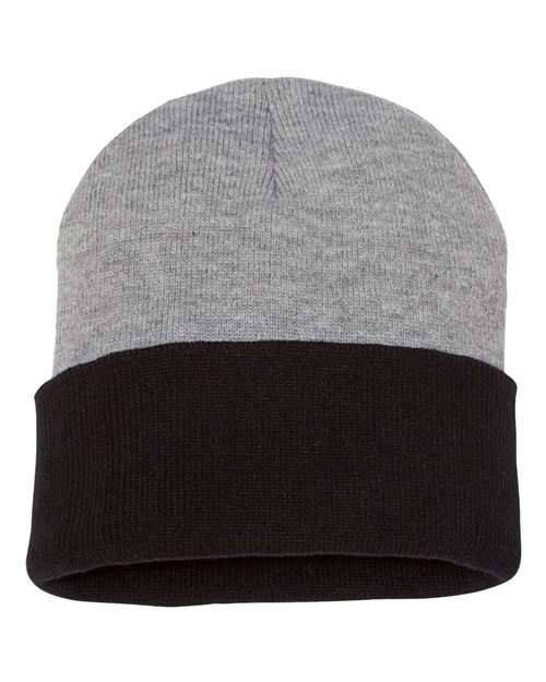 12" Color Blocked Cuffed Beanie | USA Decoration