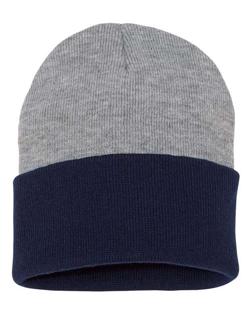 12" Color Blocked Cuffed Beanie | USA Decoration