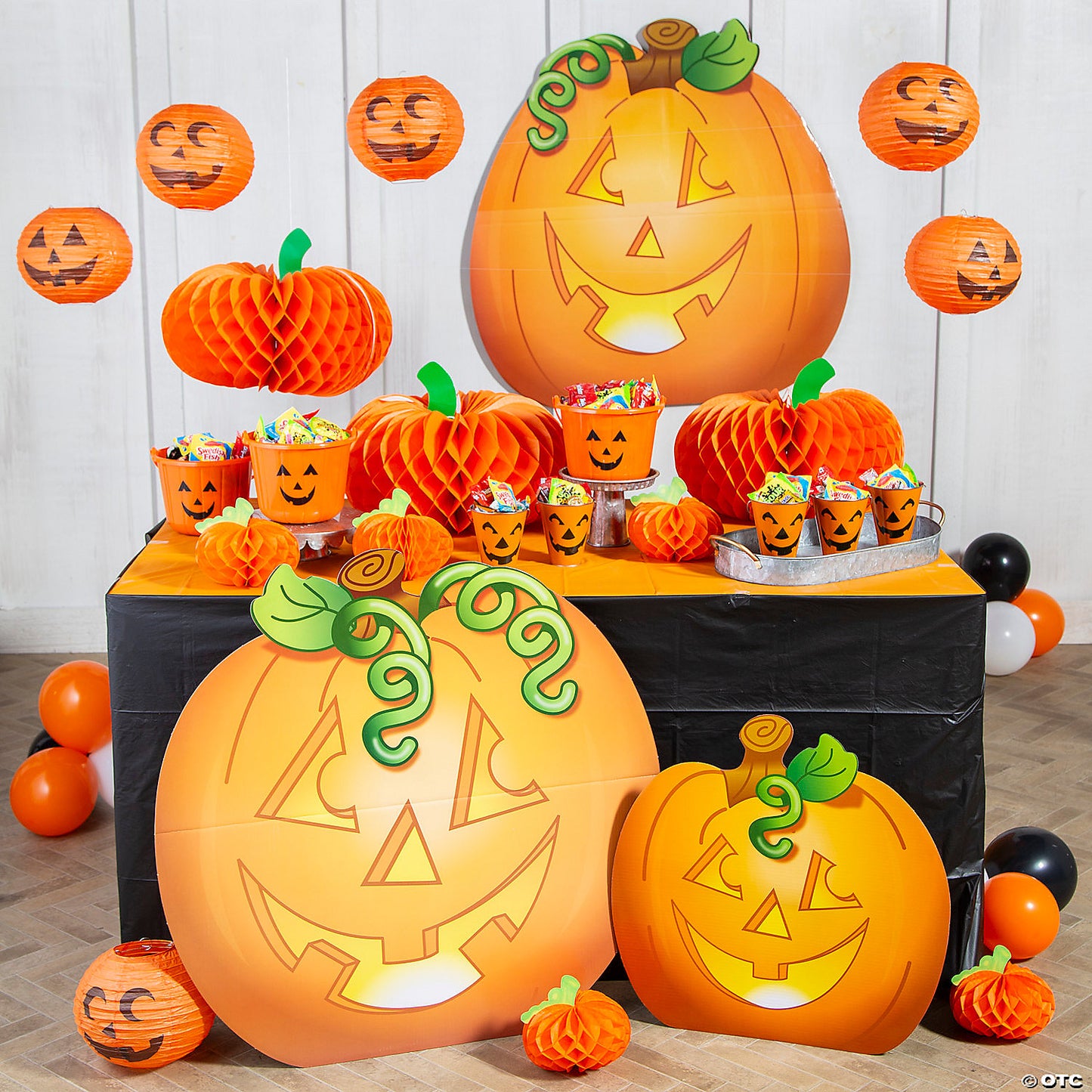 54" x 108" Pumpkin Spice Orange Plastic Tablecloth