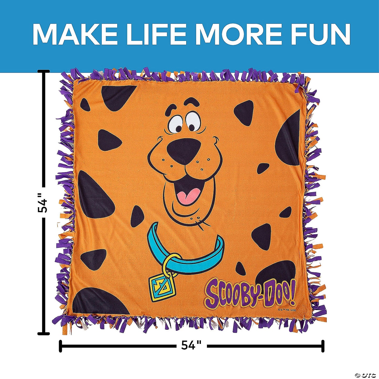 54" x 54" Scooby-Doo!™ Fleece Tied Throw Craft Kit - Makes 1 | USA Decoration®