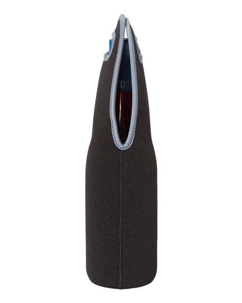 Insulated Neoprene Single Wine Tote | 1-Bottle Cooler Bag | USA Decoration