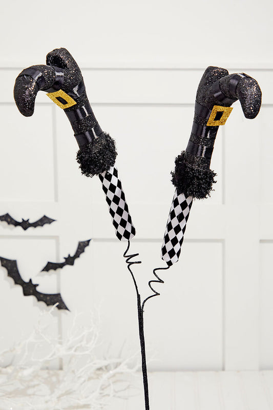 27” Halloween Witch Boots Spray for Whimsical and Spooky Decorations