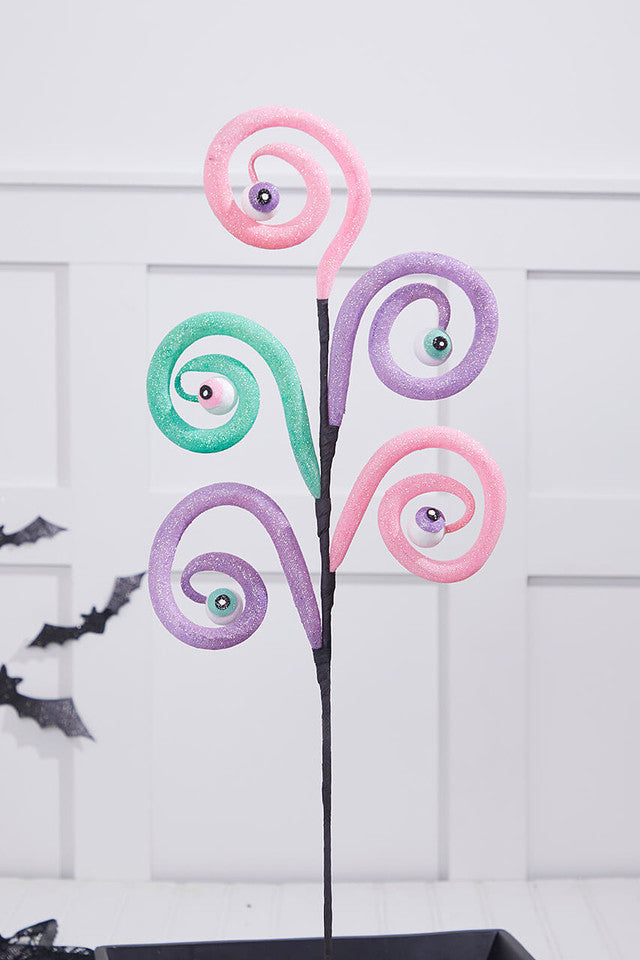 28 Eyeballs Spiral Curly Spray Whimsical Halloween Decoration