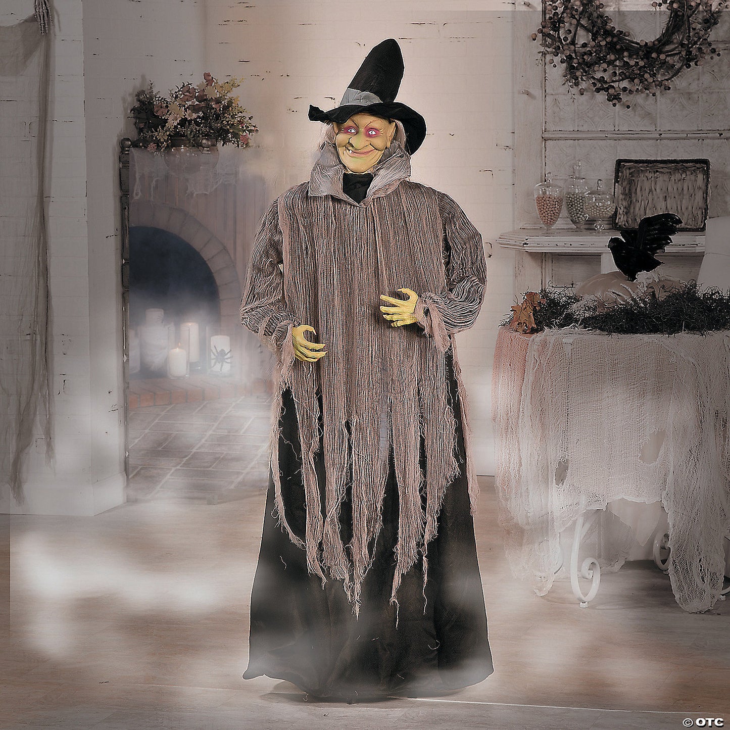 59" x 54" Floating Witch Halloween Decoration | USA Decoration®