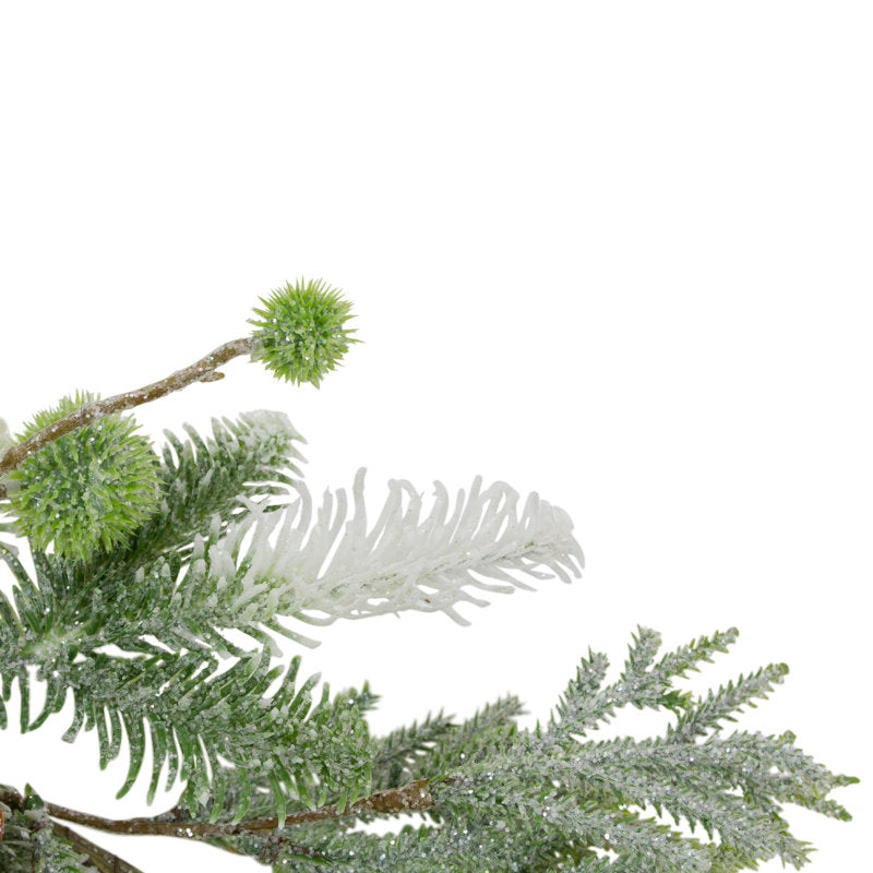 106" Artificial Christmas Garland draped across a fireplace mantel