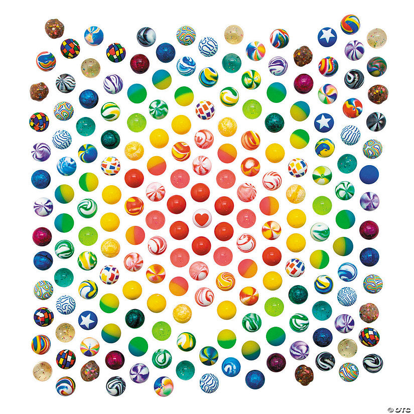 240 Piece(s): 3/4" - 1 1/2" Mega Bulk 240 Pc. Mini Rubber Bouncy Ball Assortment | USA Decoration®
