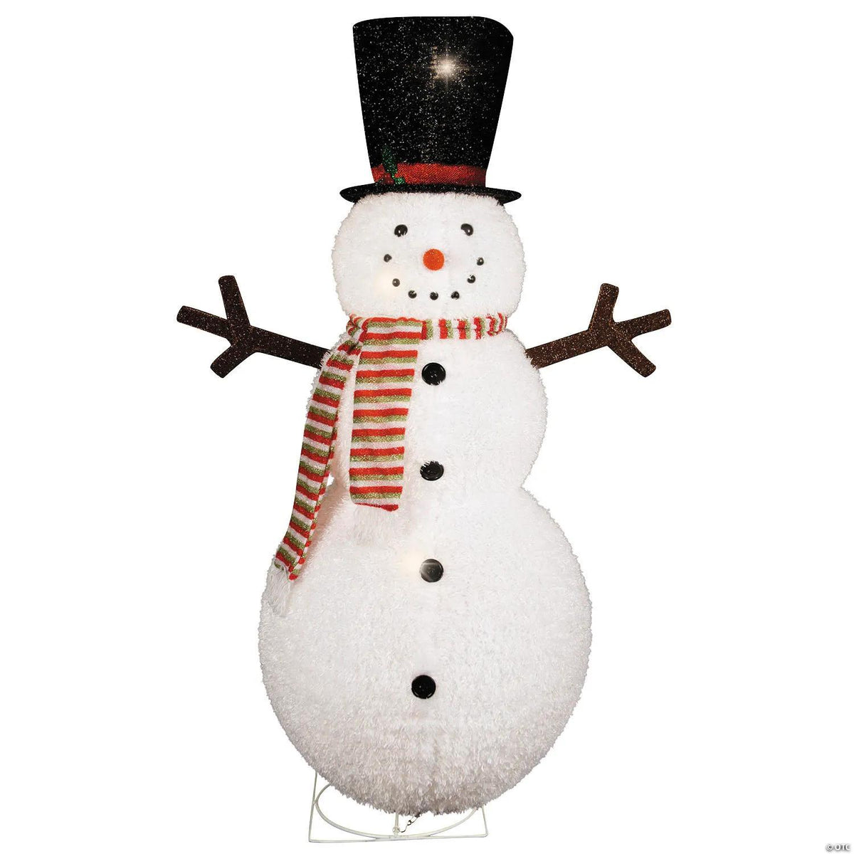 5 ft light-up lantern snowman with a top hat