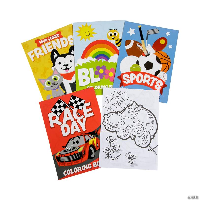 5" x 7" Bulk 72 Pc. Assorted Everyday Fun Paper Coloring Books