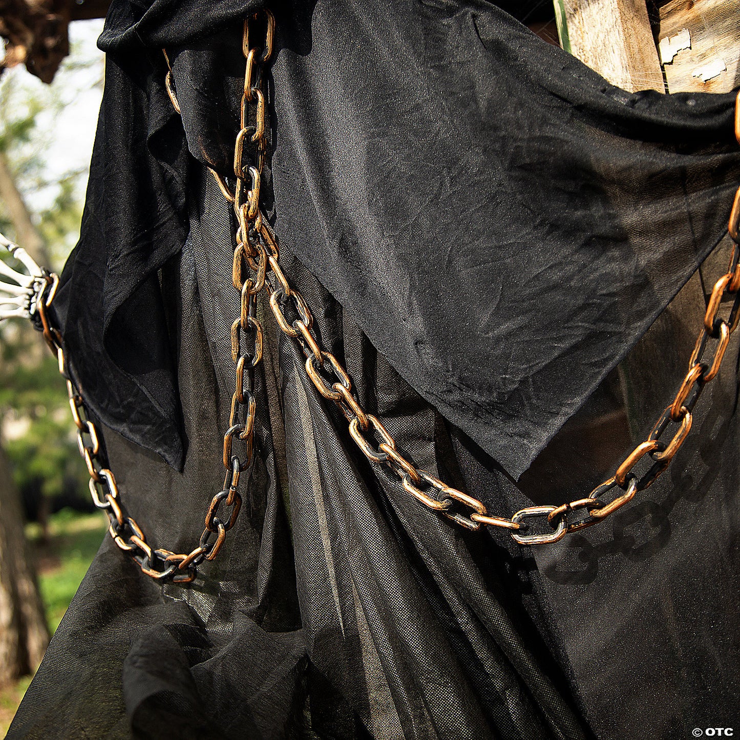 6 Ft. 2 3/4" Hanging Chained Grim Reaper Animated Prop Halloween Decoration | USA Decoration®