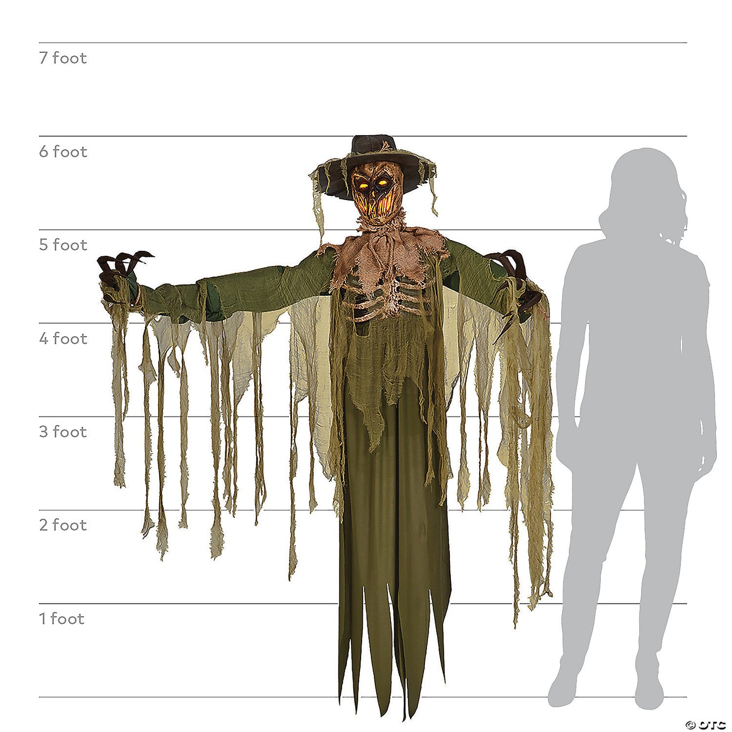 6 Ft. Animated Inferno Scarecrow Halloween Decoration | USA Decoration®