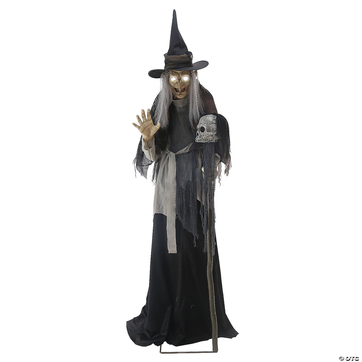 6 Ft. Animated Lunging Haggard Witch Standing Halloween Decoration | USA Decoration®