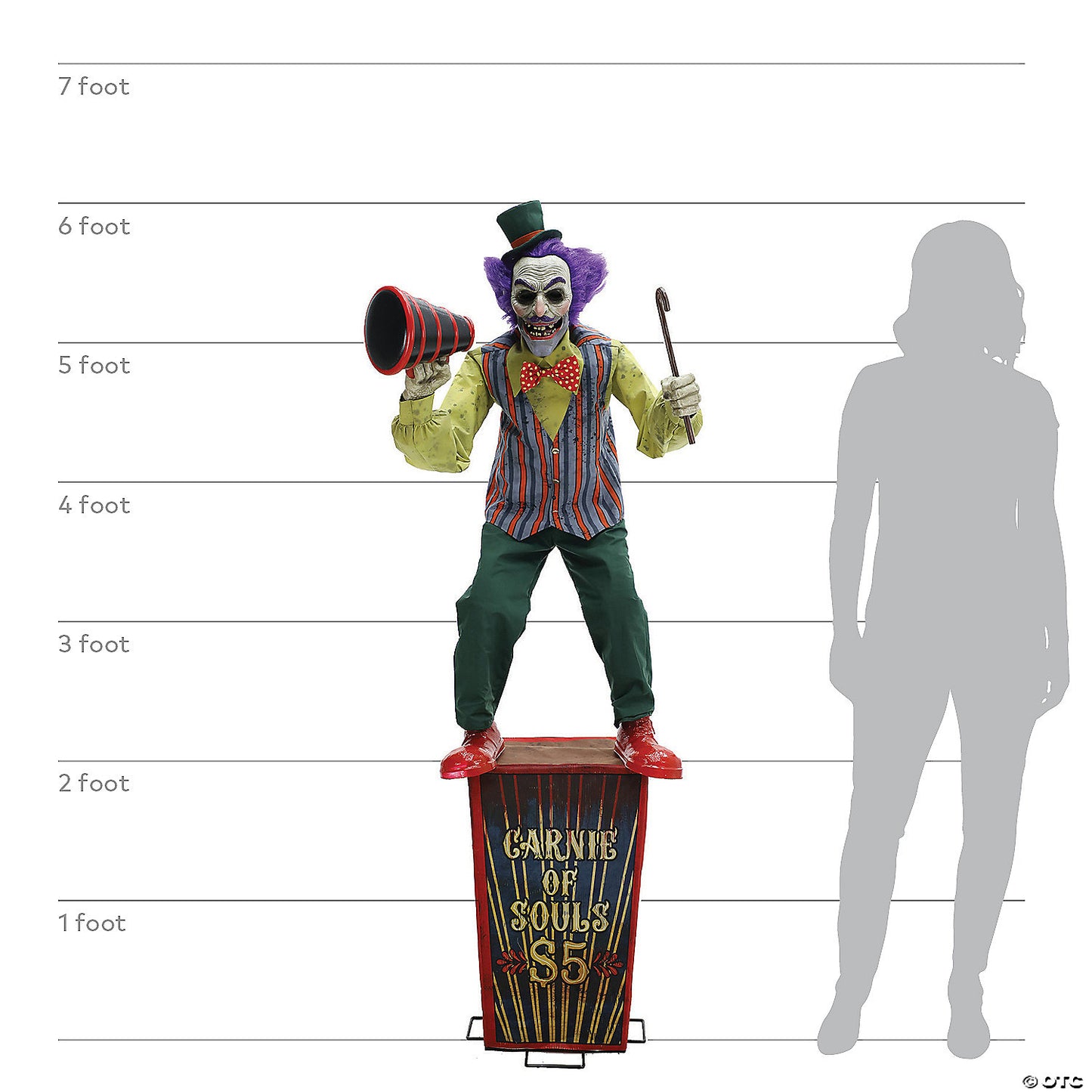 6 Ft. Animated Servo Carnival Barker Halloween Decoration | USA DecorationĀ®