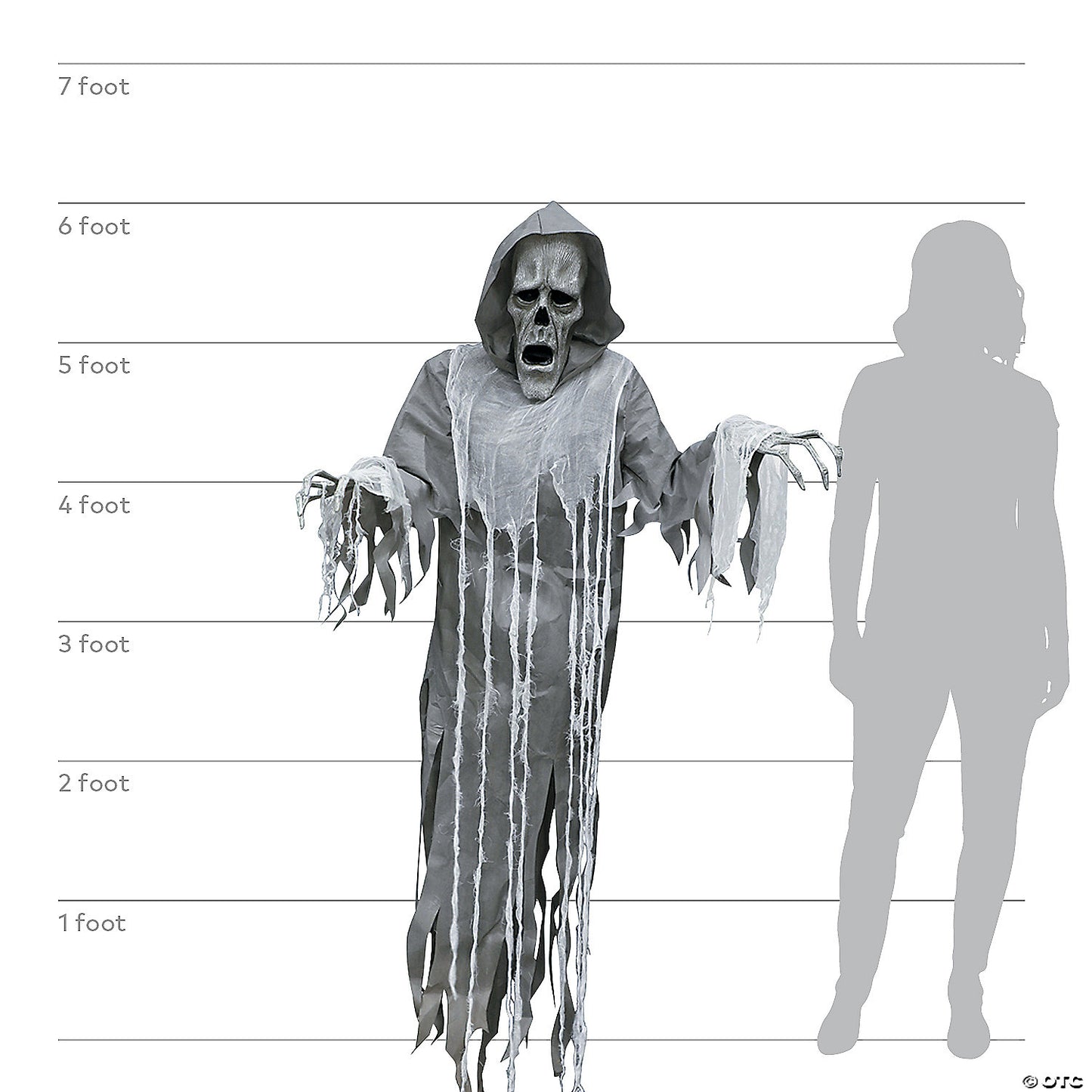 6' Hanging Animated Phantom Halloween Decoration | USA Decoration®