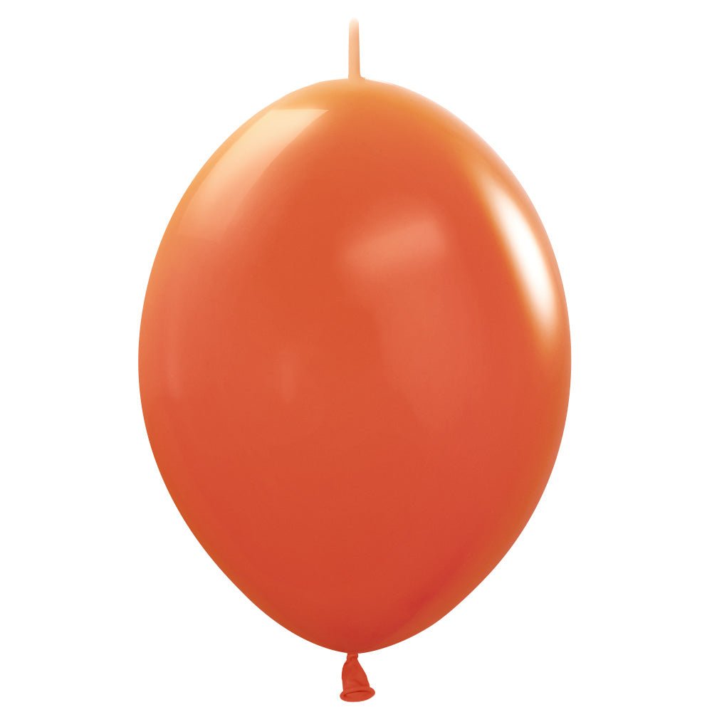 Latex Balloons 6 Inch Sempertex Link-O-Loon Deluxe Sunset Orange