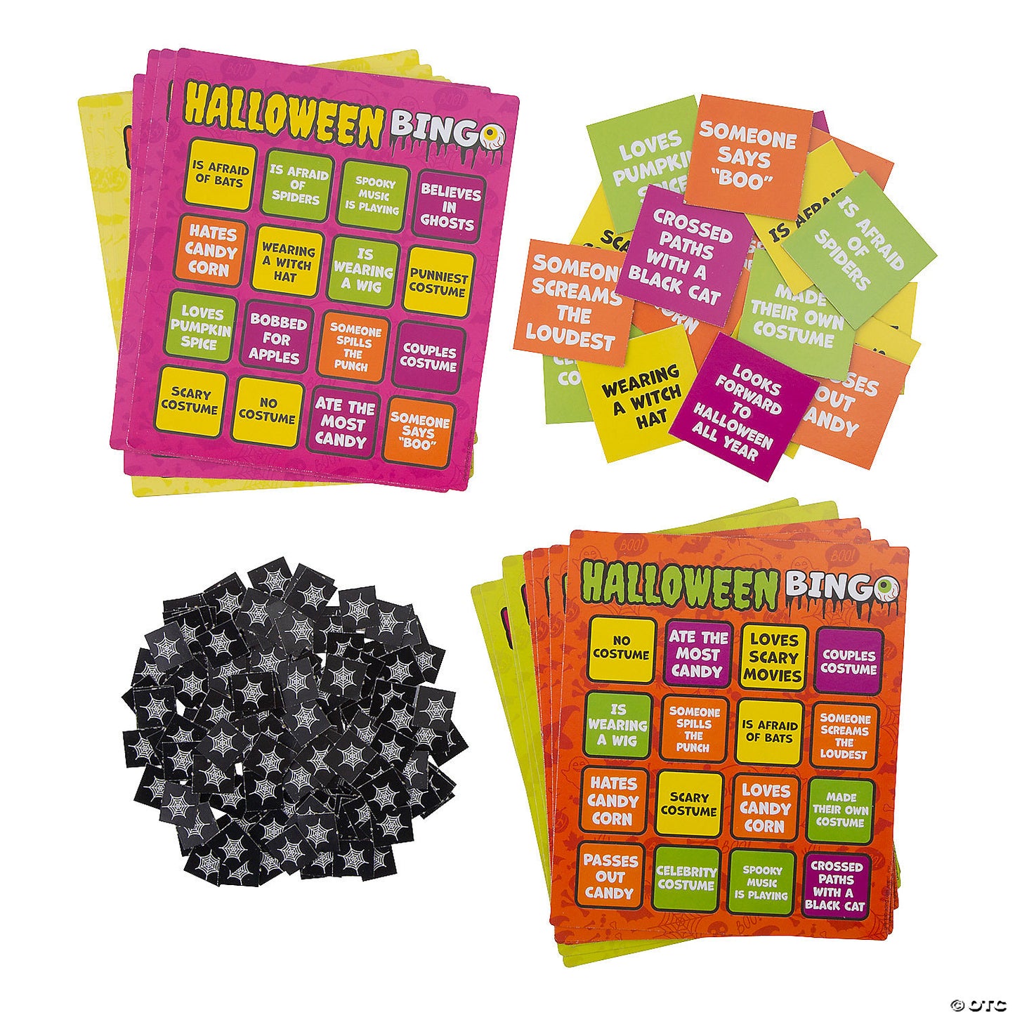 6" x 7" Halloween Bingo Cardstock Game Cards