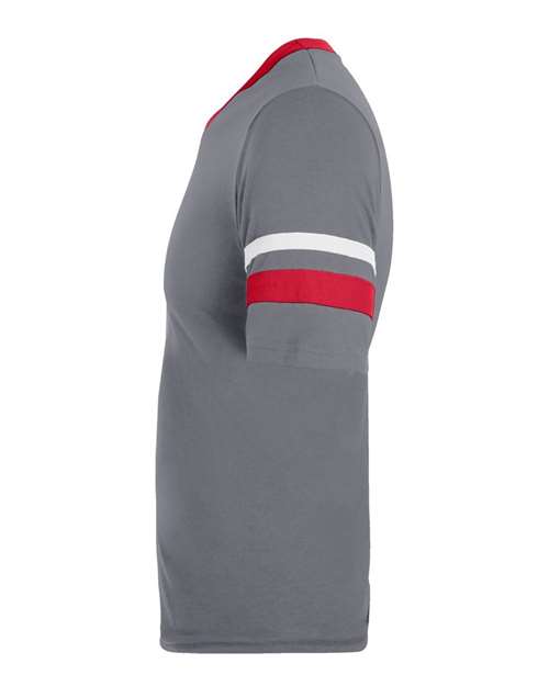Youth V-Neck Jersey with Striped Sleeves | USA Decoration