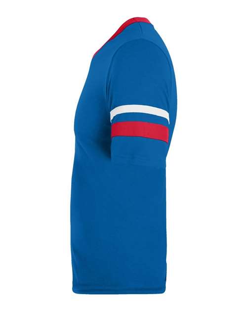 Youth V-Neck Jersey with Striped Sleeves | USA Decoration
