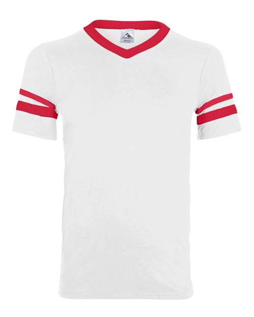 Youth V-Neck Jersey with Striped Sleeves | USA Decoration