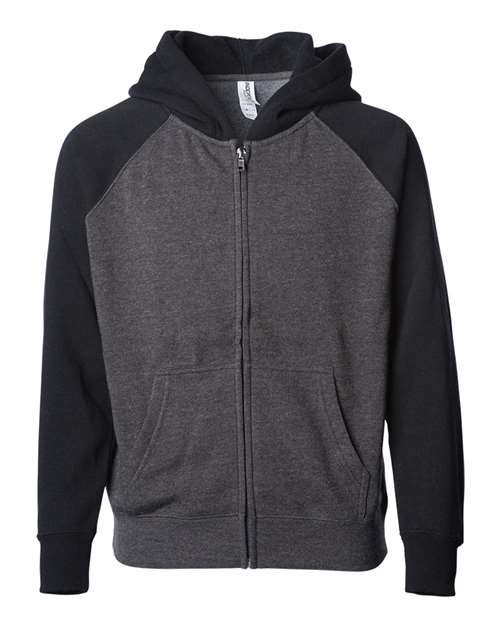 Toddler Lightweight Special Blend Raglan Zip Hood | USA Decoration