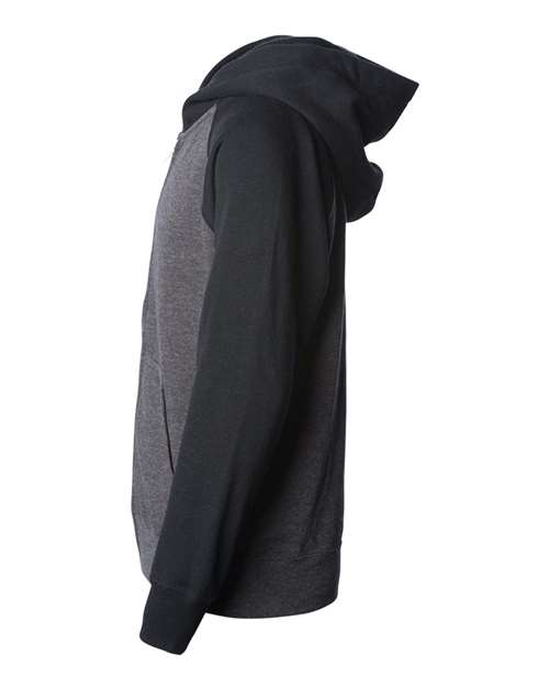 Toddler Lightweight Special Blend Raglan Zip Hood | USA Decoration