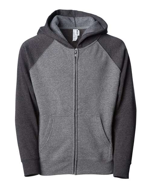 Toddler Lightweight Special Blend Raglan Zip Hood | USA Decoration