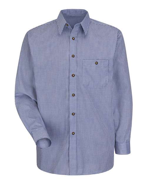 Mini-Plaid Uniform Long Sleeve Shirt | USA Decoration