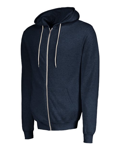 Retro Heather Full-Zip Hooded Sweatshirt | USA Decoration