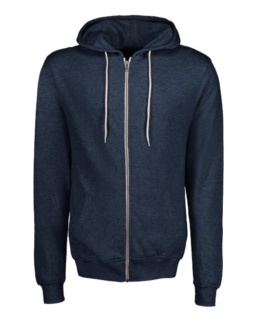 Retro Heather Full-Zip Hooded Sweatshirt | USA Decoration
