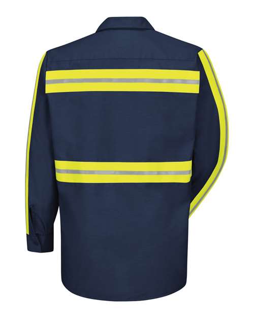 Industrial Enhanced-Visibility Long Sleeve Work Shirt | USA Decoration