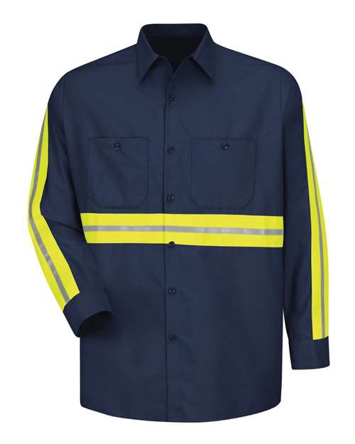 Industrial Enhanced-Visibility Long Sleeve Work Shirt | USA Decoration
