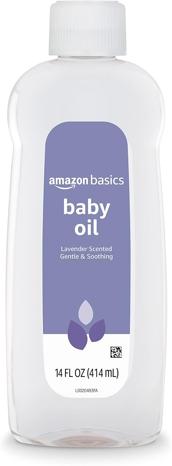 14 Fluid Ounce Lavender Scented Baby Oil for Gentle Moisturizing