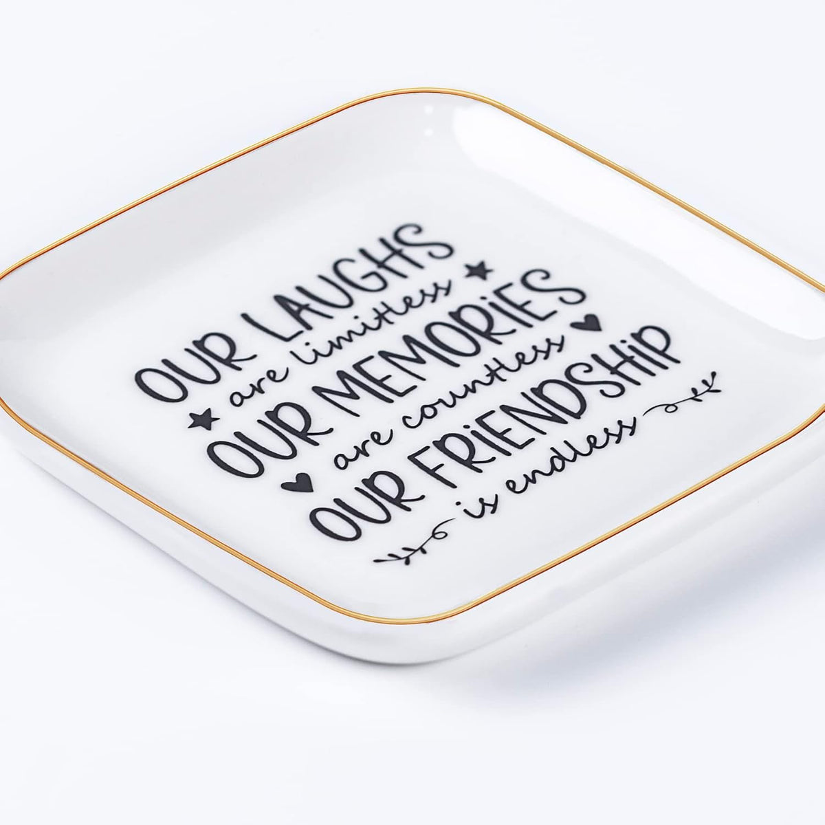 Piudee Friendship Gifts for Women Best Friends Birthday Gift Jewelry Dish
