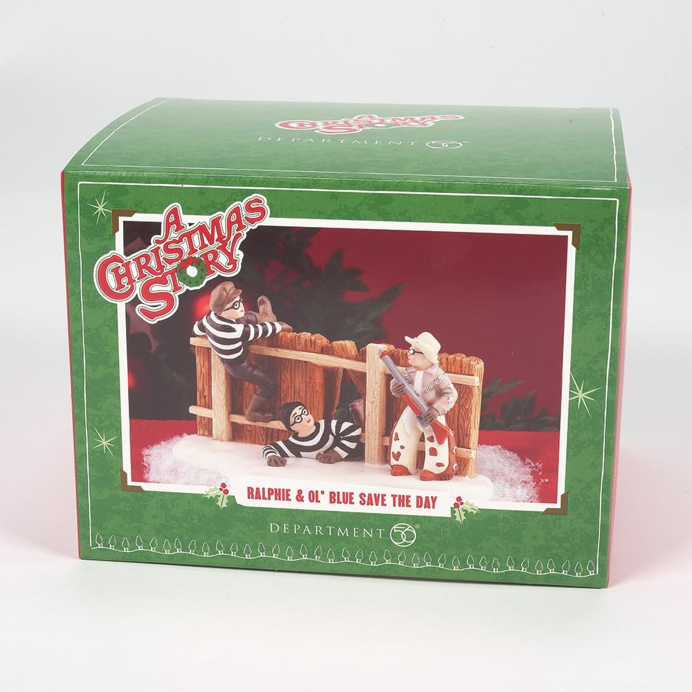 Department 56 A Christmas Story Village Ralphie and Ol' Blue Save the Day Accessory Figurine 2.5 Inch