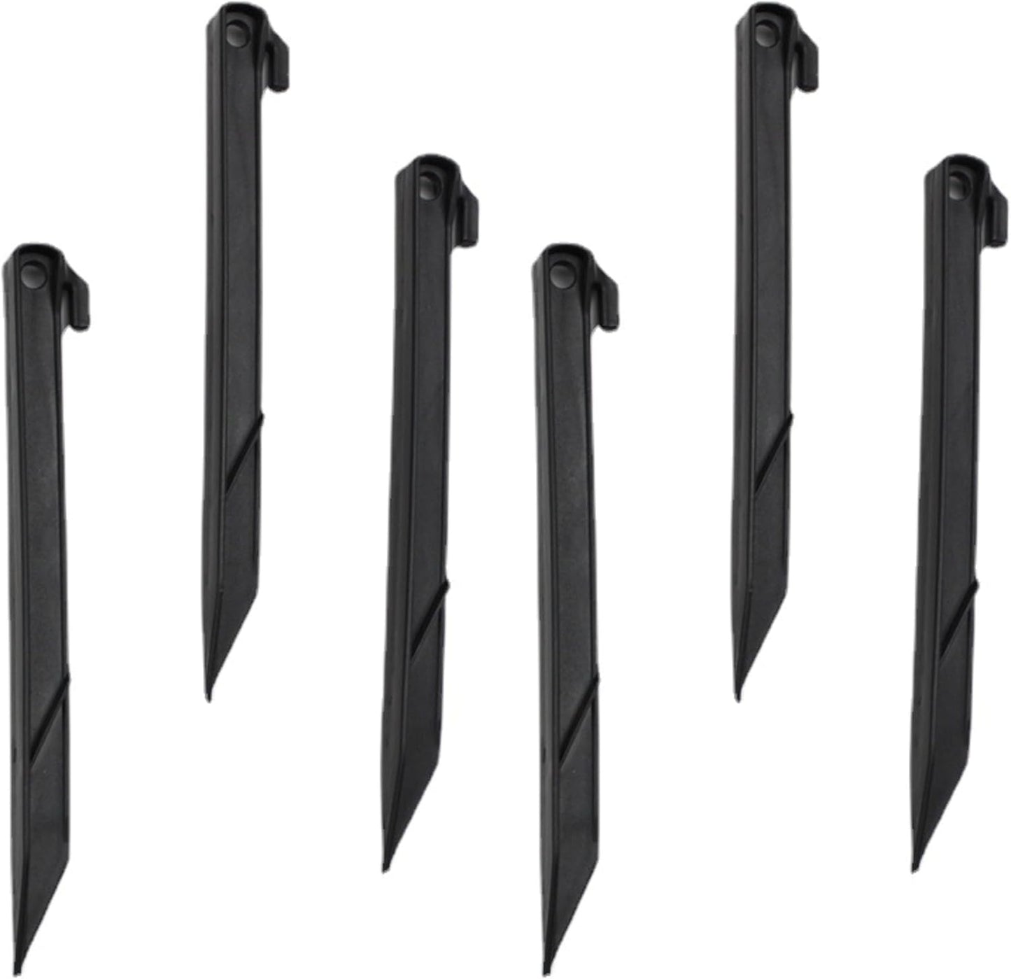 6-Pack 8.7 in Plastic Inflatable Stakes with Cords Replacement Anchors for Holiday Inflatables | USA Decoration®