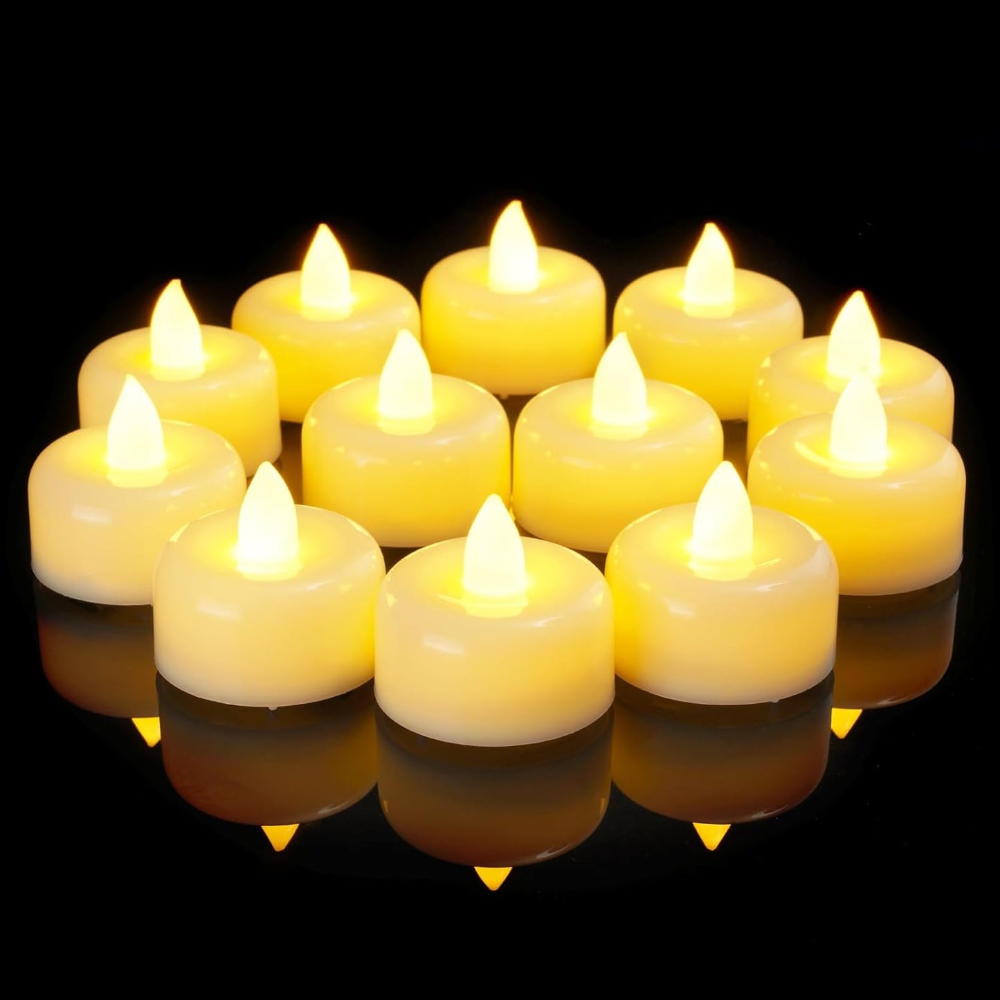Amagic Flameless LED Tea Lights Battery Operated Tealight Candles (12 / 24 / 50 / 100 / 150 Pack) | USA Decoration®