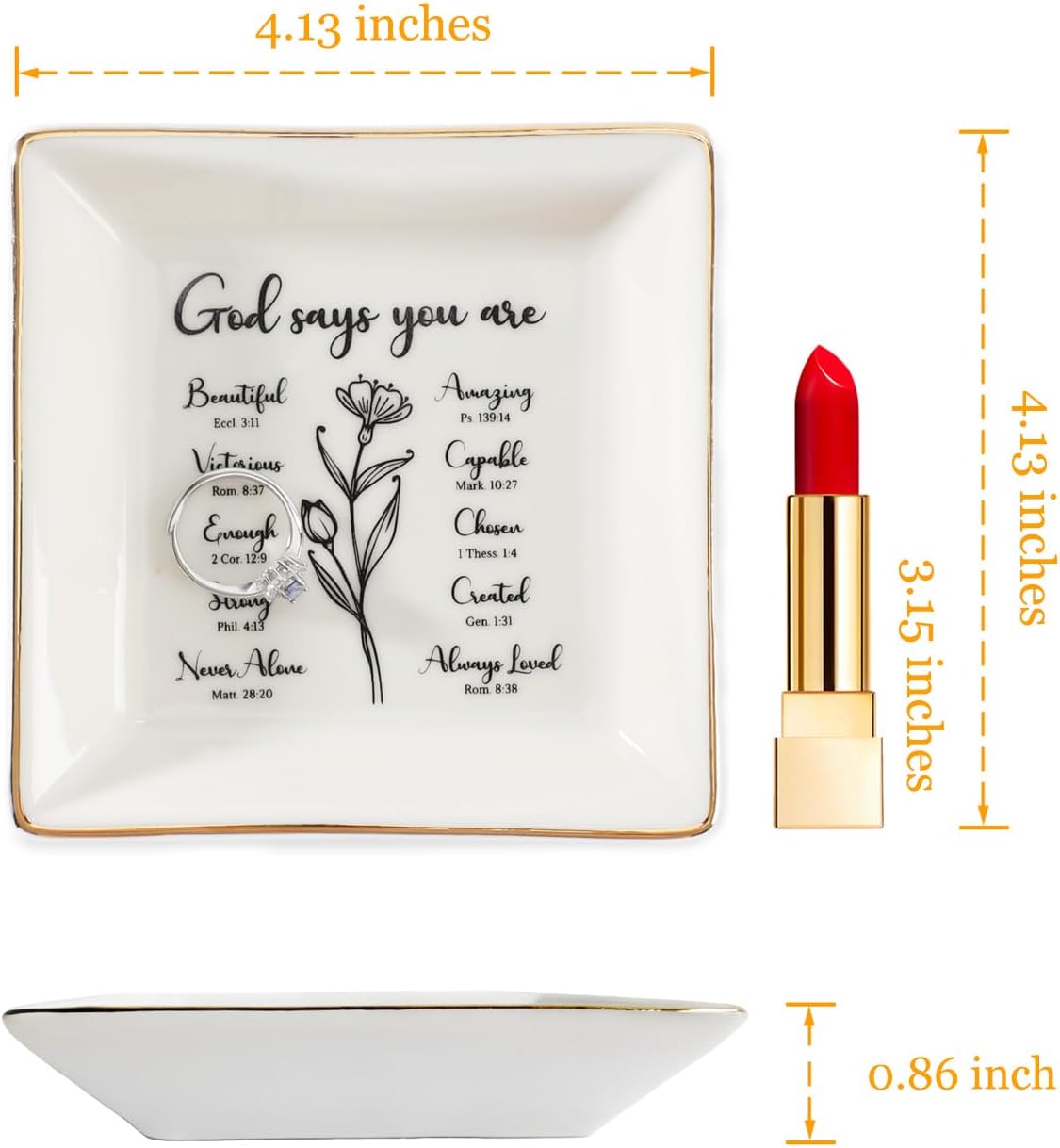 HOME SMILE Christian Gifts for Women Christmas Birthday,Inspirational Gifts for Friends, Religious Spiritual Gifts for Mom Girl Female Coworker Sister Christian