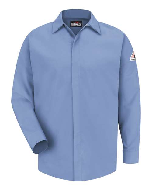 Concealed-Gripper Pocketless Work Shirt | USA Decoration